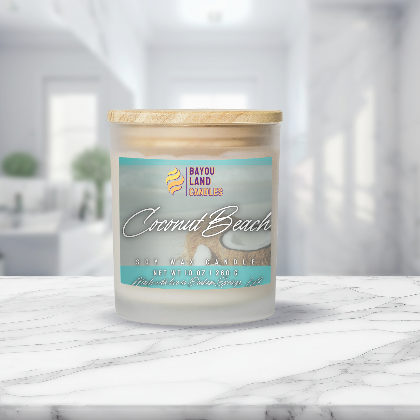 Coconut Beach - Bayou Land Candles - Coconut Beach Scented Candle Bayou Land Candles