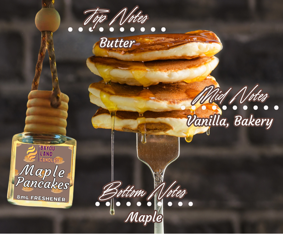 Maple Pancakes - Bayou Land Candles - Maple Pancakes Car Freshener Bayou Land Candles