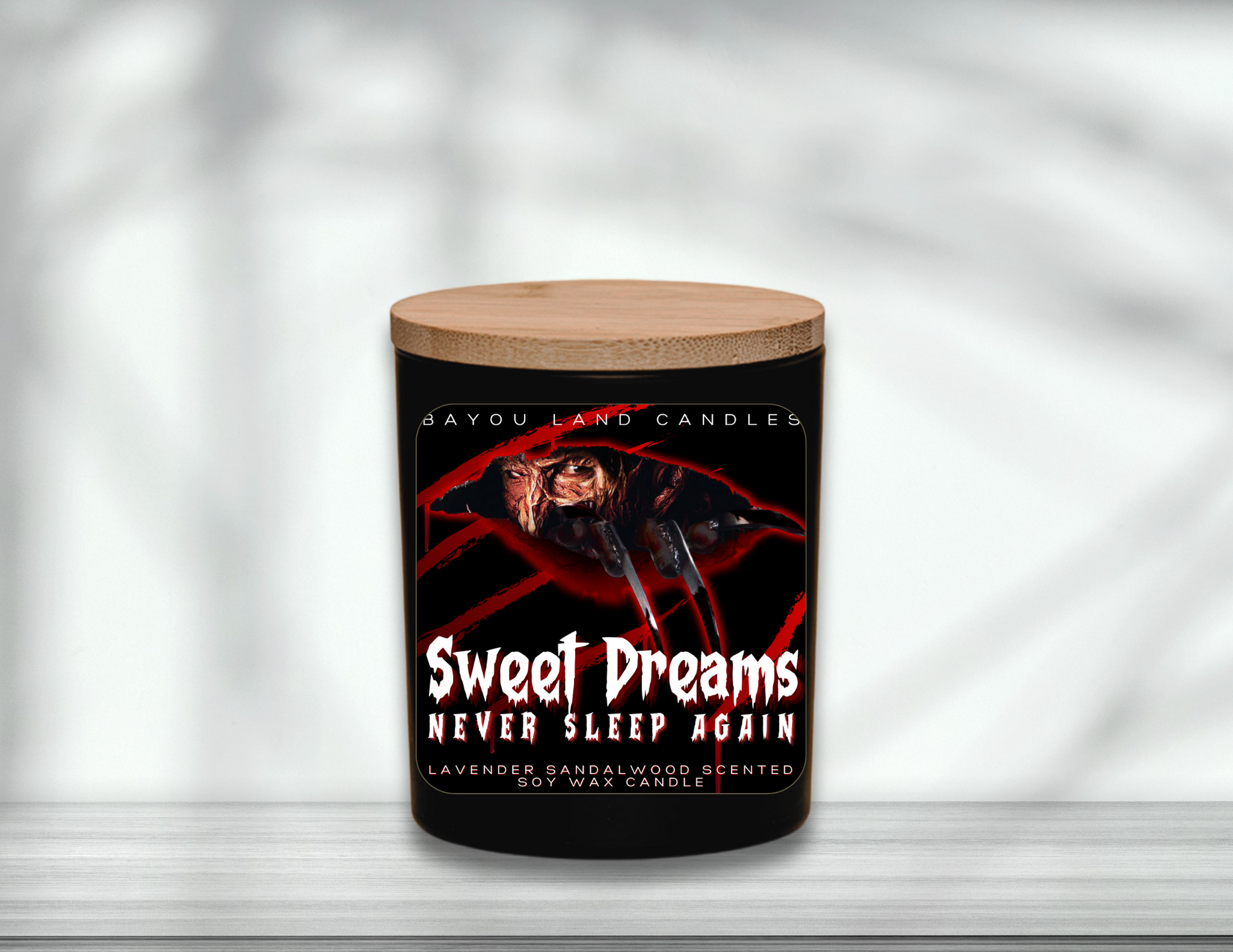 Never Sleep Again - Freddy Krueger - Bayou Land Candles - Freddy Krueger Candle Never Sleep Again Bayou Land