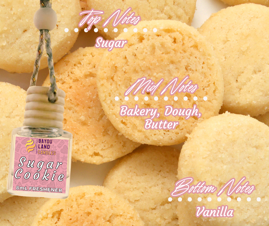 Sugar Cookie - Bayou Land Candles - Sugar Cookie Car Freshener Vanilla Scented
