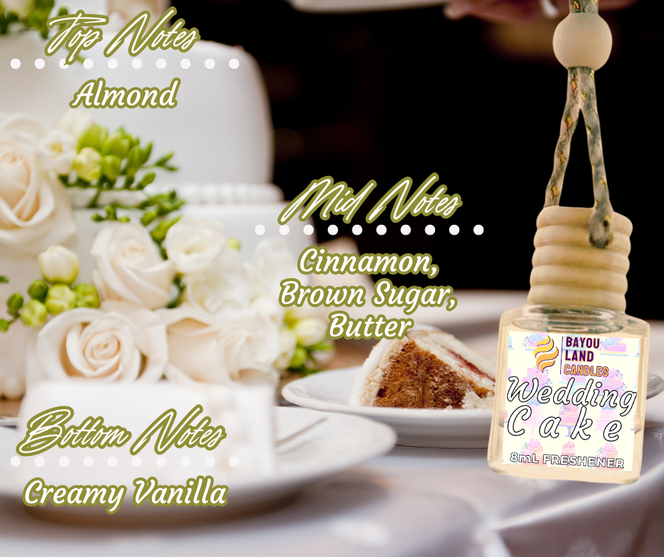 Wedding Cake - Bayou Land Candles - Wedding Cake Car Freshener Car Smelling Sweet