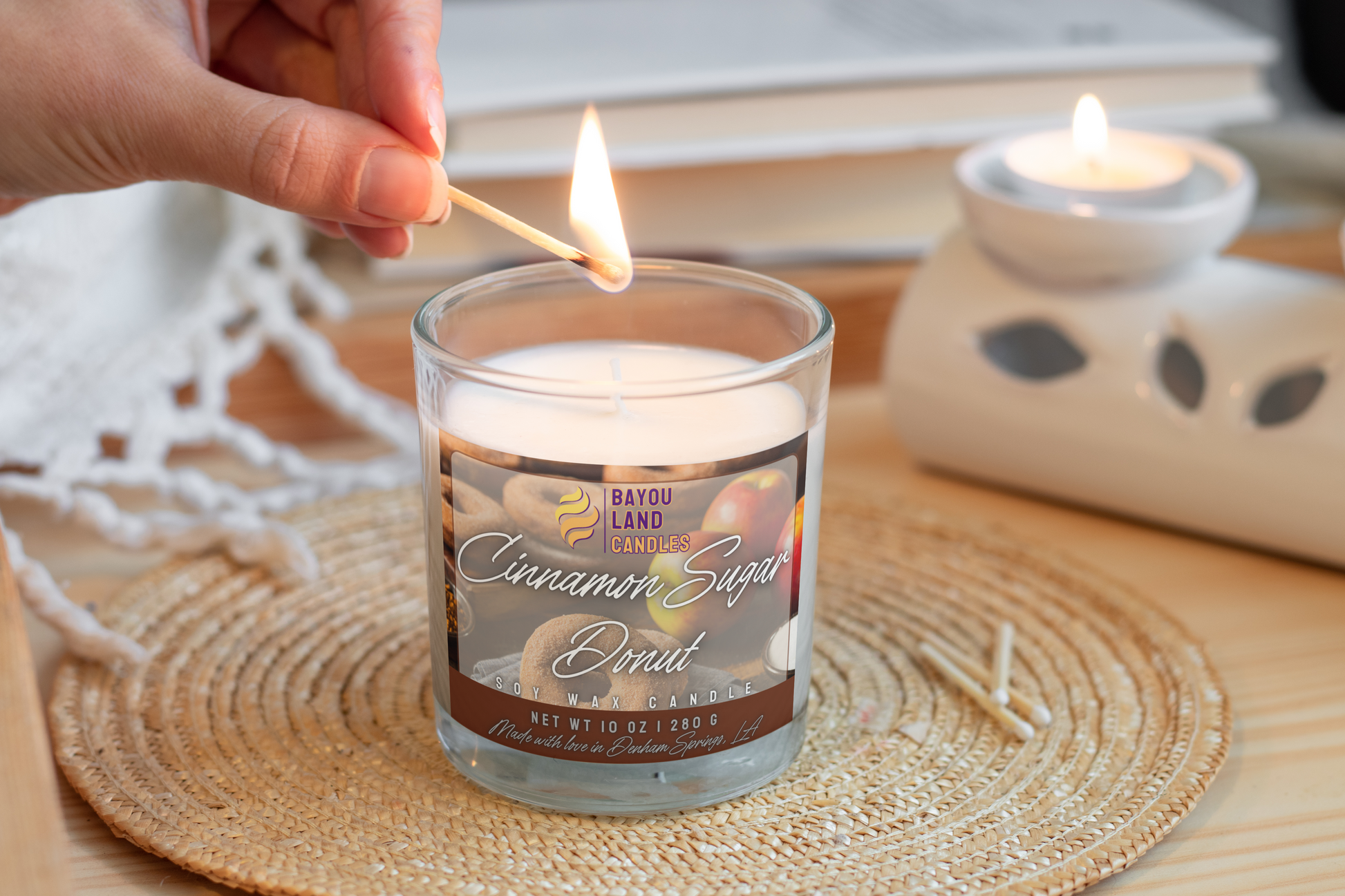 Cinnnamon Sugar Donut - Bayou Land Candles - null