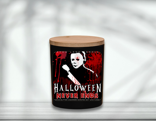 Halloween Never Ends - Michael Myers - Bayou Land Candles - Michael Myers Candle Cocoa Butter Cashmere Warm Spices