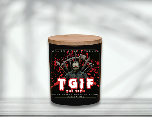 TGIF the 13th - Jason Voorhees - Bayou Land Candles - Jason Voorhees Candle Friday the 13th