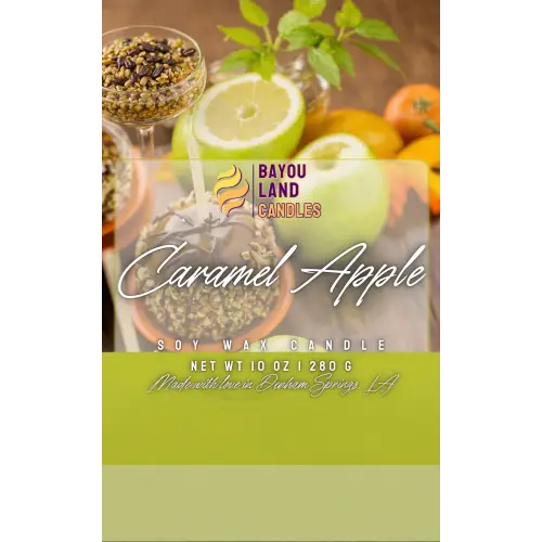 Apple Caramel Candle Sweet Vanilla Scent - Scented Candle