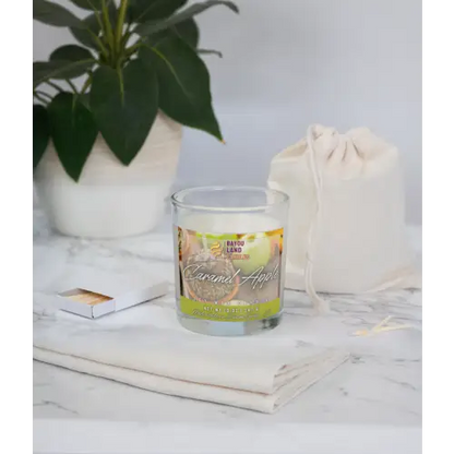 Apple Caramel Candle Sweet Vanilla Scent - Scented Candle